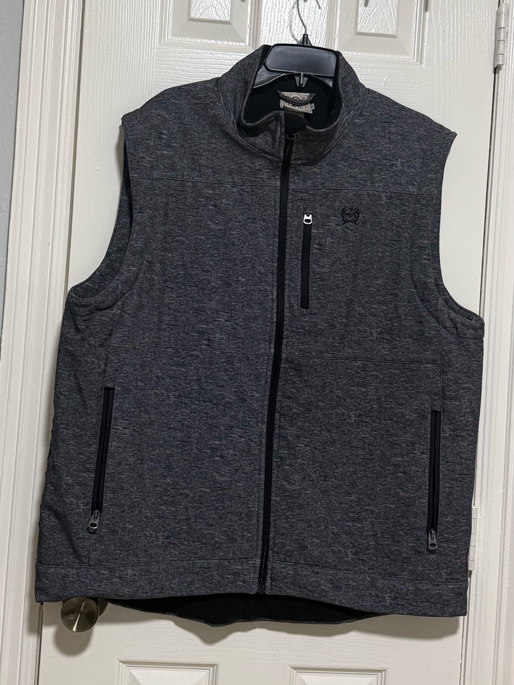 Cinch Men's Charcoal Heather Full-Zip Vest